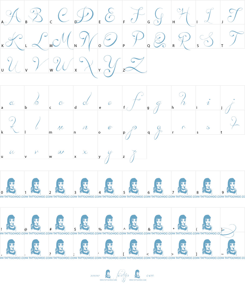 Lydia Puente) Font Character